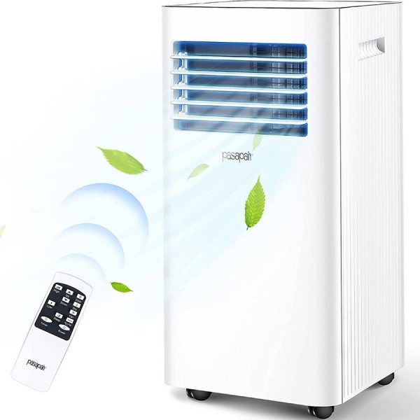Pasapair Portable Air Conditioner/Air Cooler 10000 BTU with Dehumidifier&Fan Mode/Quiet AC unit Cools Rooms to 400 sq.ft,with Remote Control,LED Panel/Timer/Window Mount Exhaust Kit for Home Office