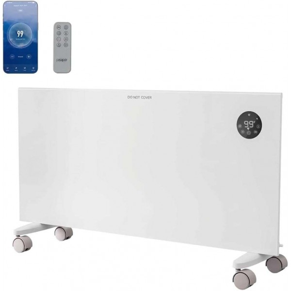 Pasapair 1500W Convection Panel Heater, Remote, Wi...